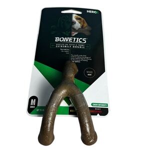 Caitec Hero Bonetics Wishbone Dog Chew Toy Medium Wood Flavor #64318 New Package